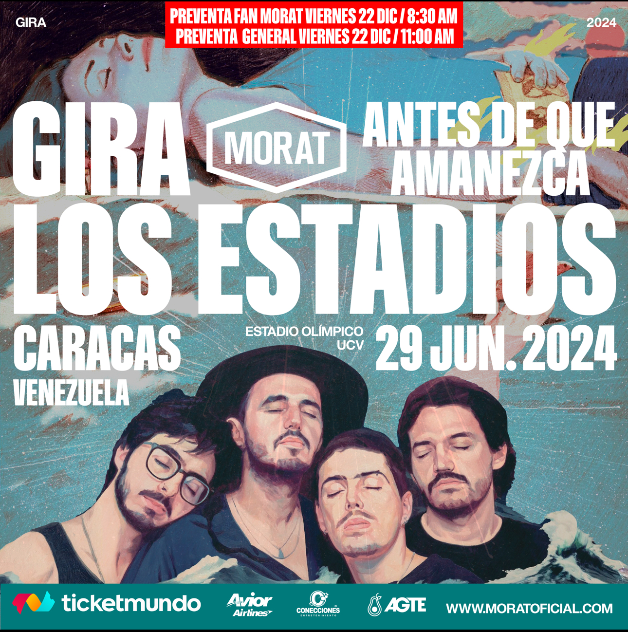 Morat suma a Venezuela en su Gira Mundial “Los Estadios”