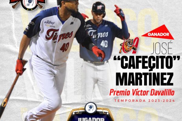 JOSÉ “CAFECITO” MARTÍNEZ SE CONSAGRÓ CON EL PREMIO VÍCTOR DAVALILLO DE LA TEMPORADA 2023-2024