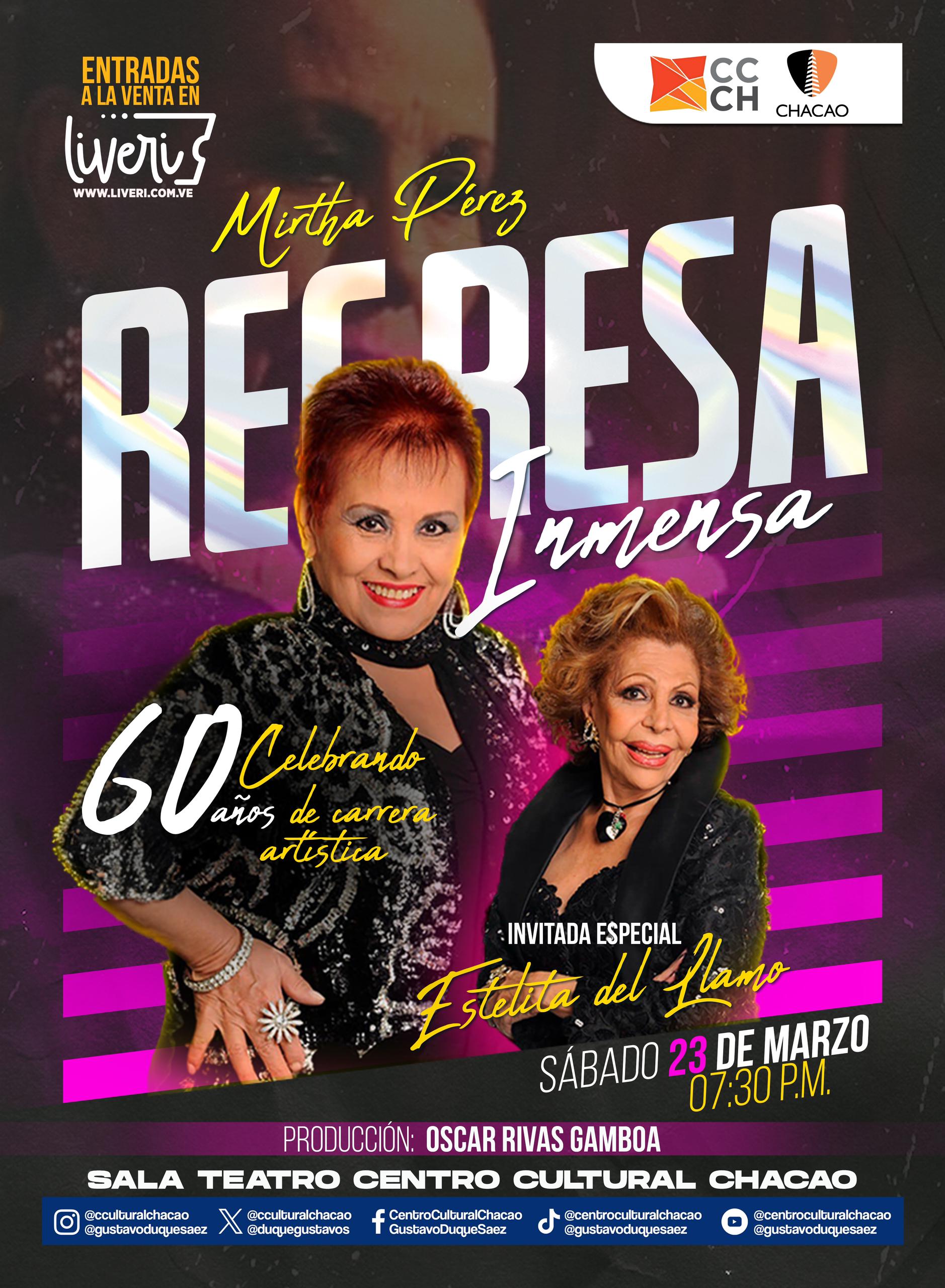 Mirtha Pérez regresa inmensa a Venezuela para celebrar 60 años de carrera artística