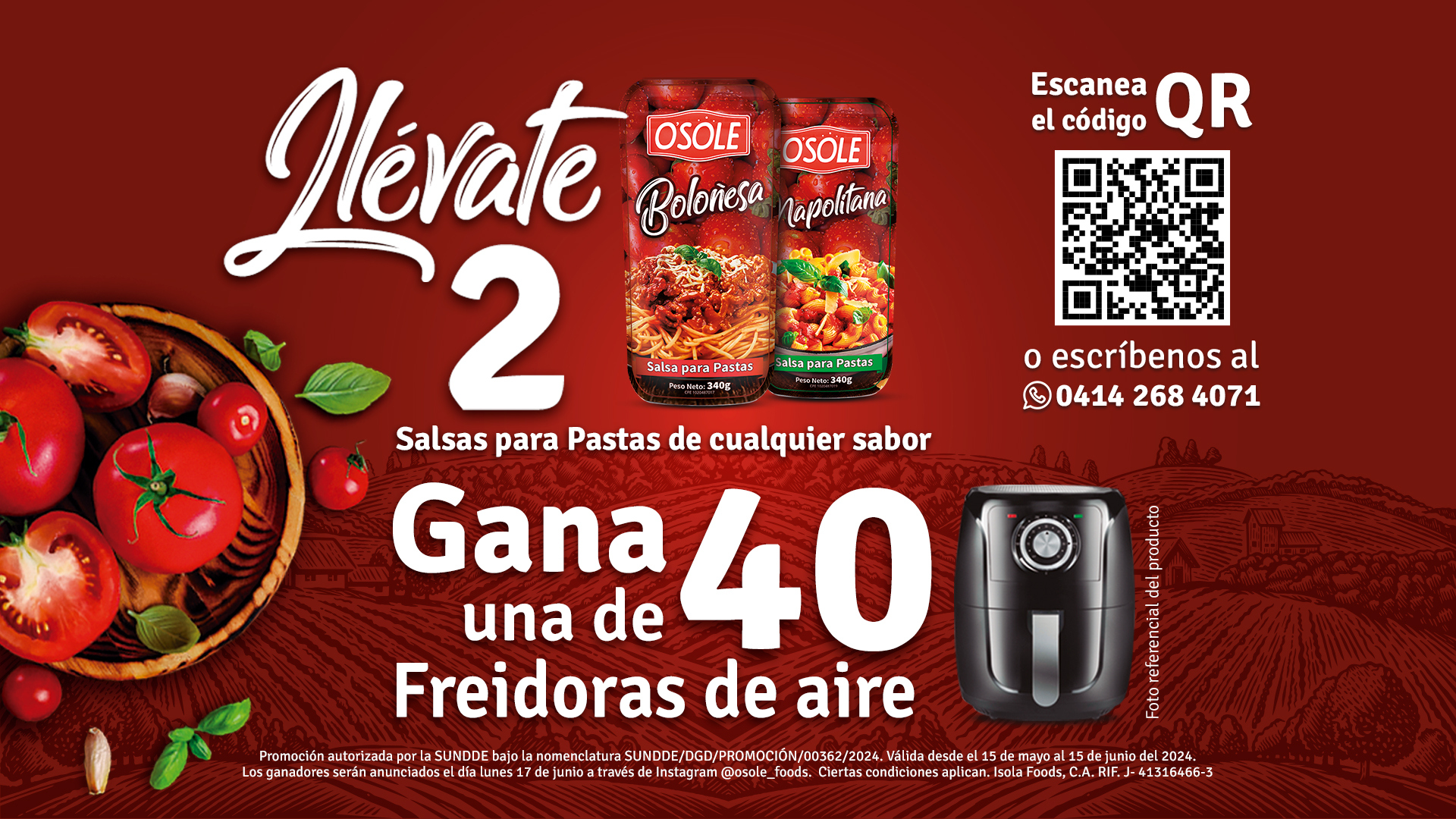 OSOLE te invita a participar en su promoción “Llévate dos Salsas para Pastas OSOLE”