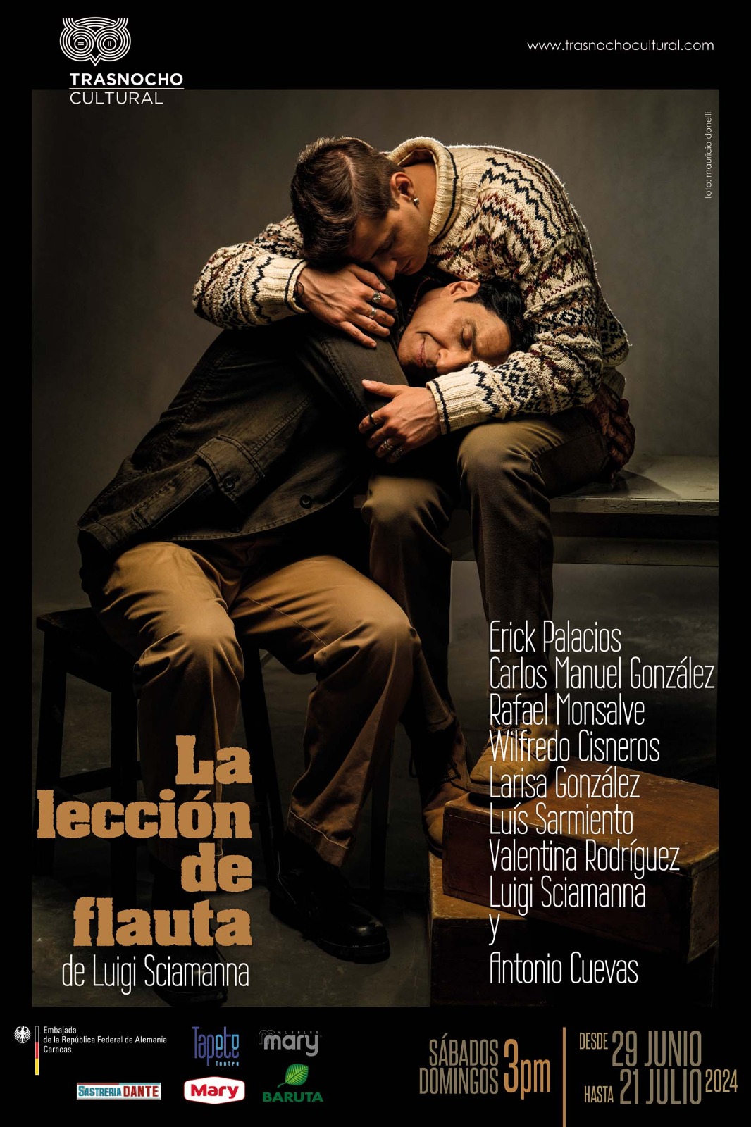 La Embajada de Alemania en Caracas y Luigi Sciamanna presentan  La lección de flauta de Luigi Sciamanna