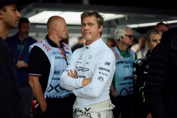 Brad Pitt en Silverstone para el rodaje de la película de F1