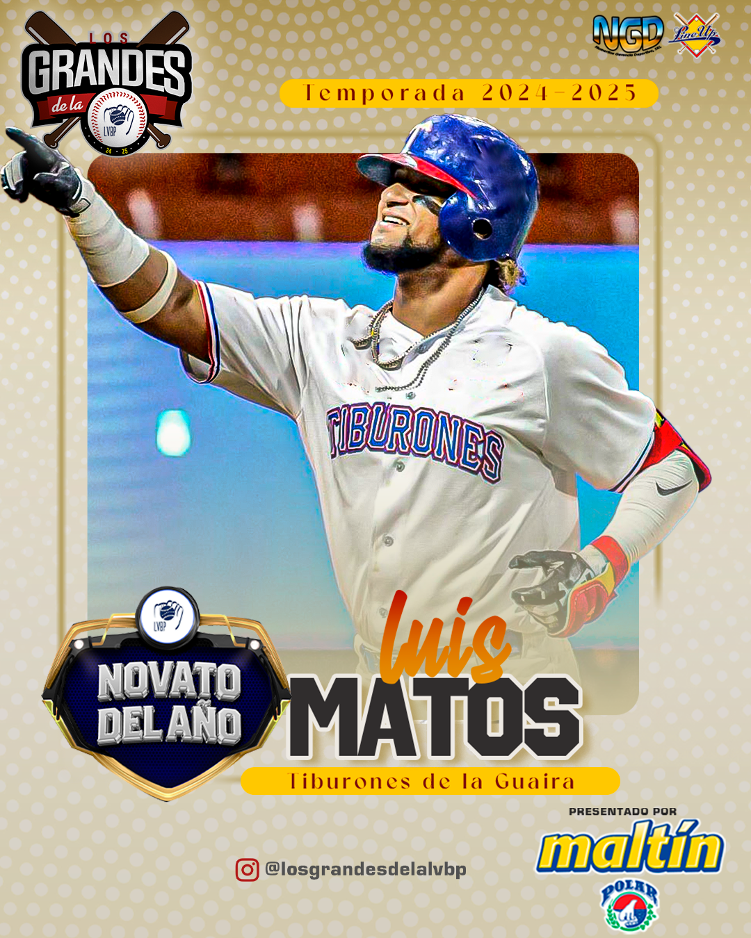 Como se esperaba, Luis Matos es el Novato del Año