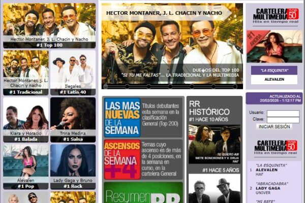 Hirvin Flores celebra con Héctor Montaner el primer lugar del Record Report con “Si tú me faltas”