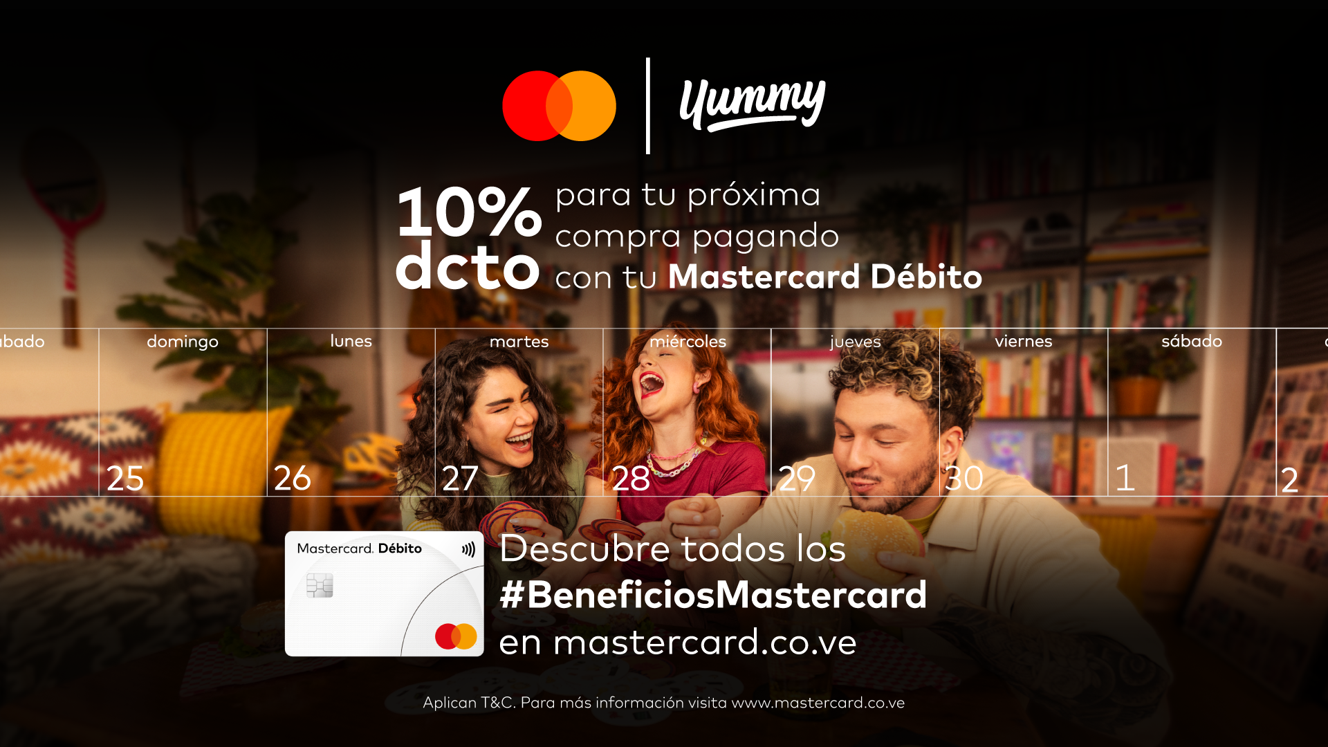Yummy y Mastercard se unen para ofrecer descuentos con las tarjetas Mastercard Débito