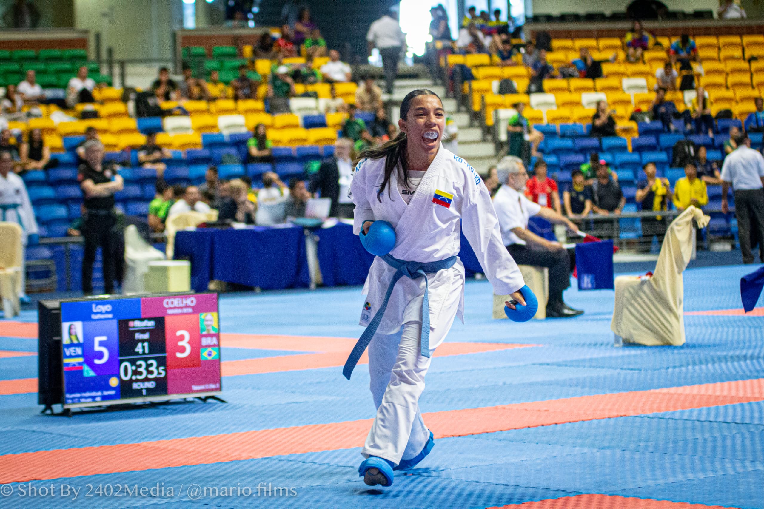 Karateca Katherine Loyo se corona como reina suramericana en el campeonato de la especialidad