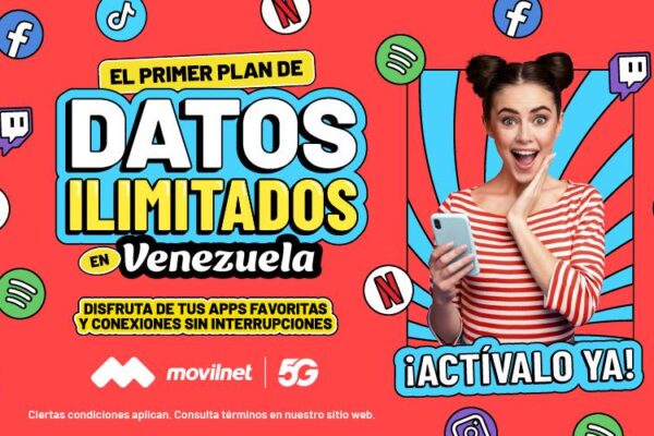 Un millón de conexiones: Movilnet lanza primer Plan de Datos Ilimitados del país
