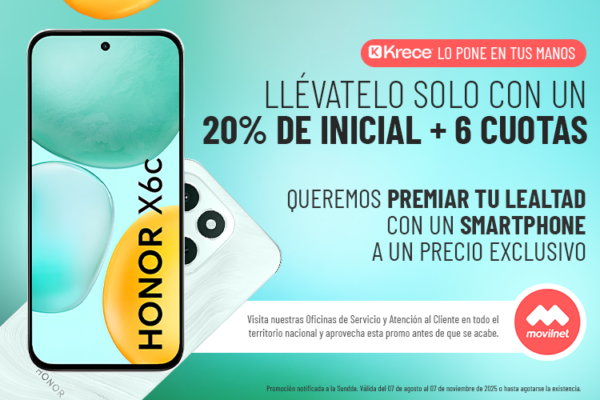 Tu fidelidad tiene premio: Movilnet te ofrece el Honor X6C
