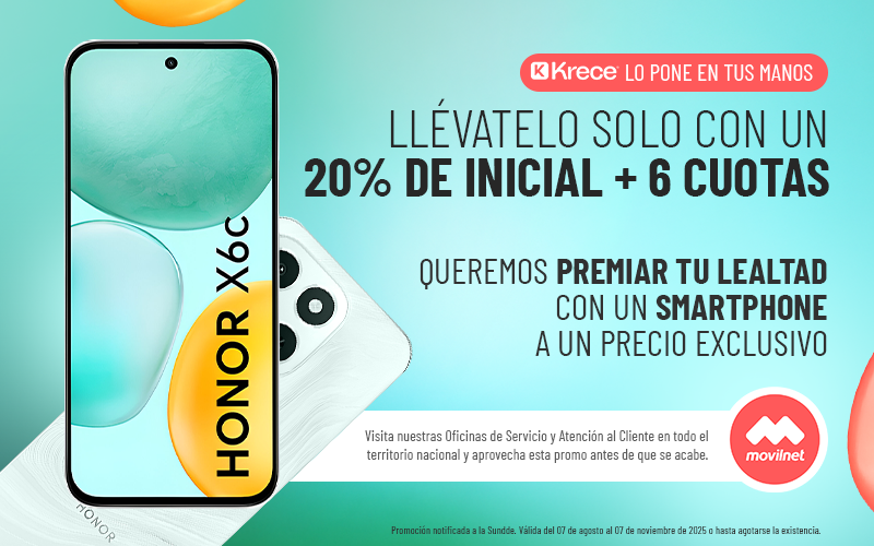 Tu fidelidad tiene premio: Movilnet te ofrece el Honor X6C