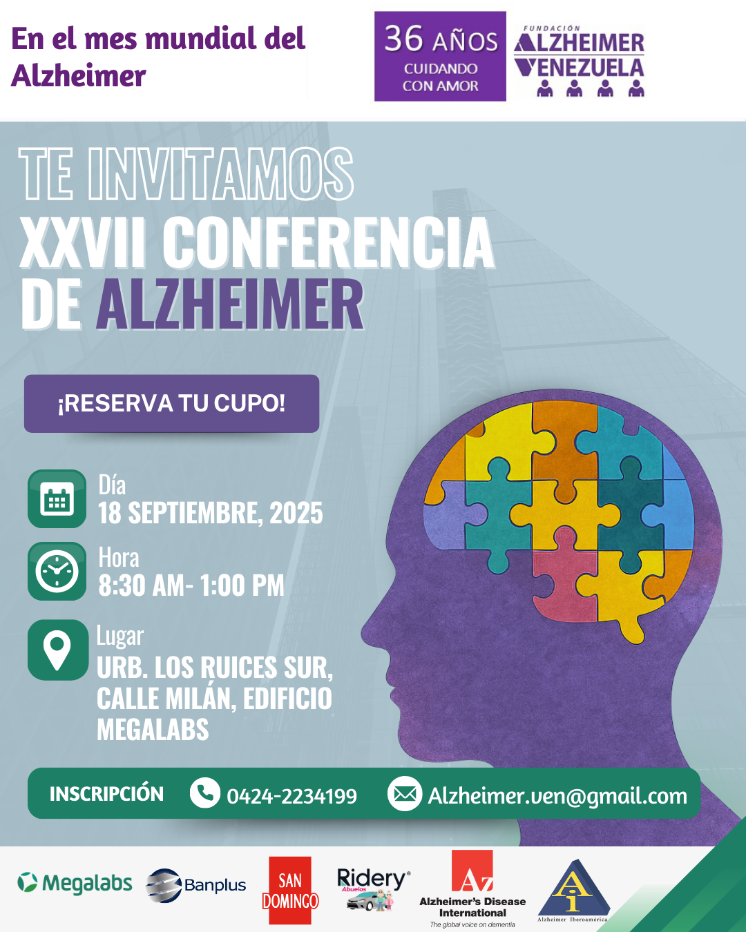 Fundación Alzheimer de Venezuela conmemora el es mundial del Alzheimer con actividades especiales