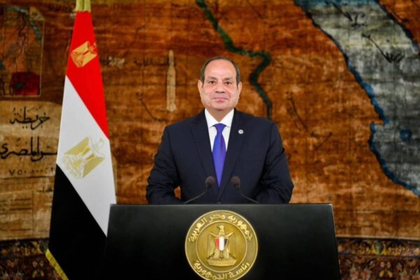 El presidente egipcio afirma que la verdadera paz en Oriente Medio depende de un Estado palestino independiente