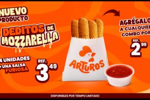Los deditos de mozzarella llegan a Arturos por tiempo limitado