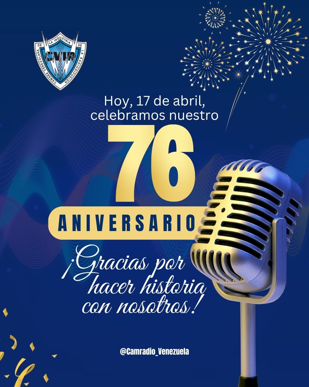 CAMRADIO en su 76° aniversario impulsa a la radio venezolana hacia el futuro con datos que confirman: la radio sigue siendo un gigante del audio