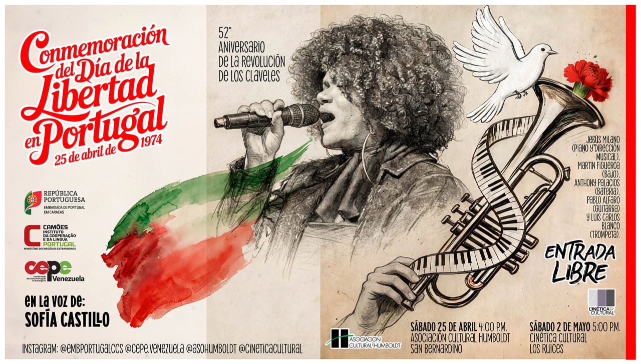 Portugal conmemora en Caracas el 52.º aniversario de la Revolución de los Claveles con un homenaje musical