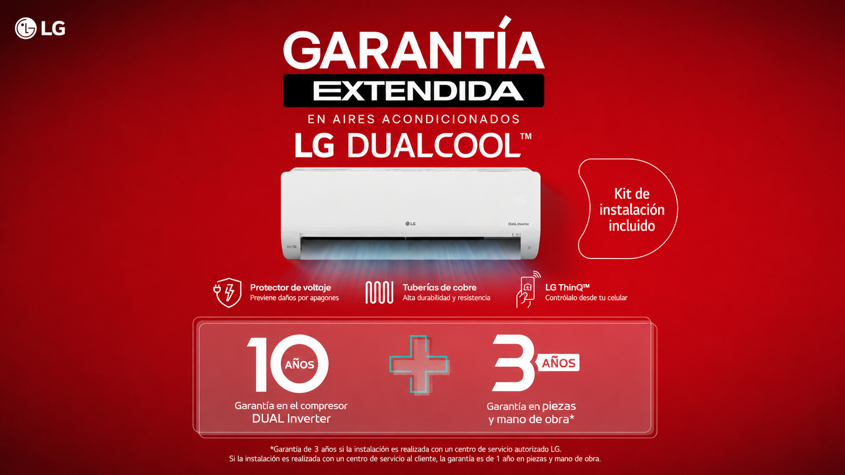 LG ELECTRONICS ANUNCIA NUEVO PLAN DE GARANTÍA EXTENDIDA EN AIRES ACONDICIONADOS