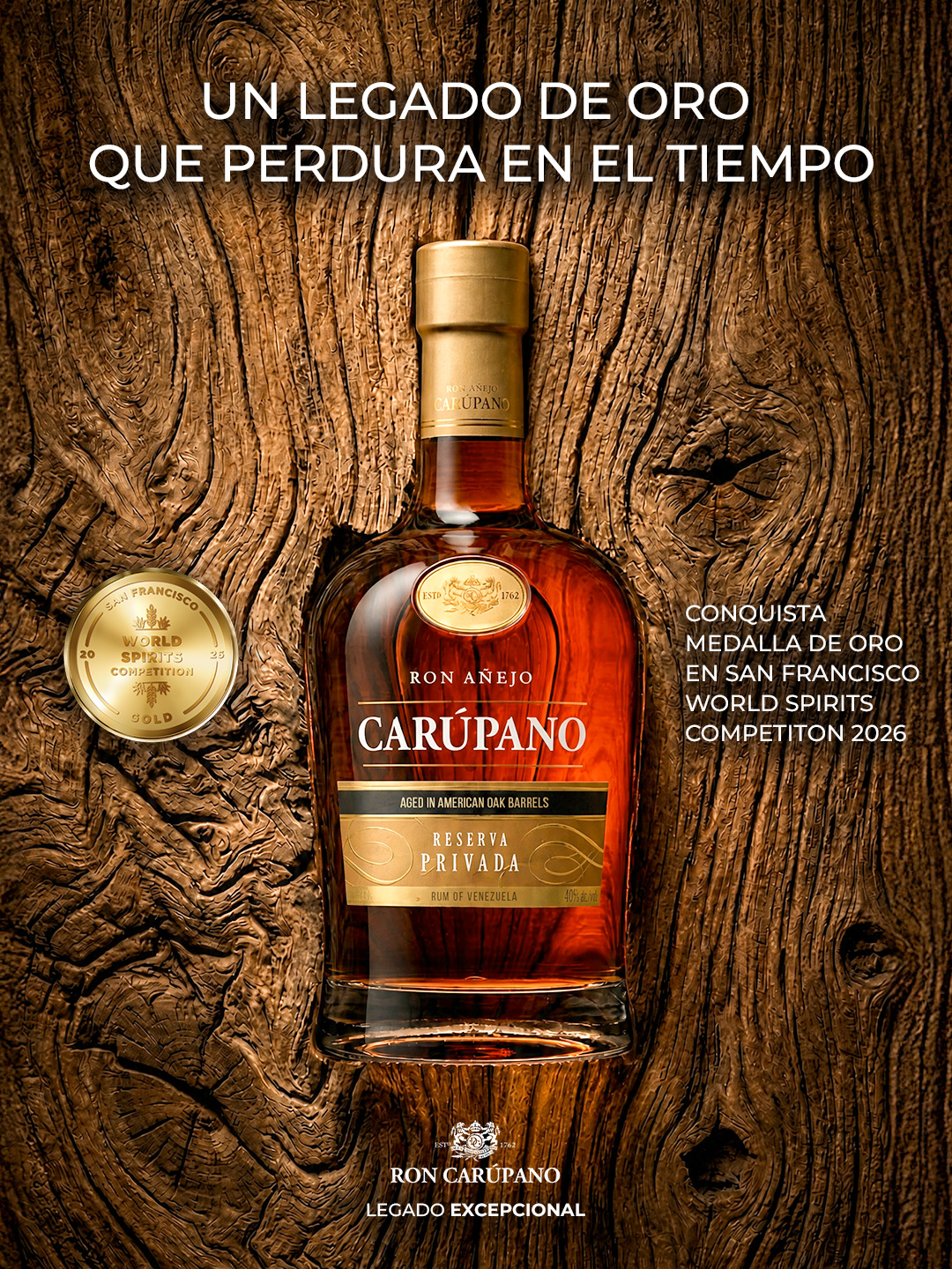 Un Legado de Oro que perdura en el tiempo: Ron Carúpano Reserva Privada triunfa en San Francisco 2026