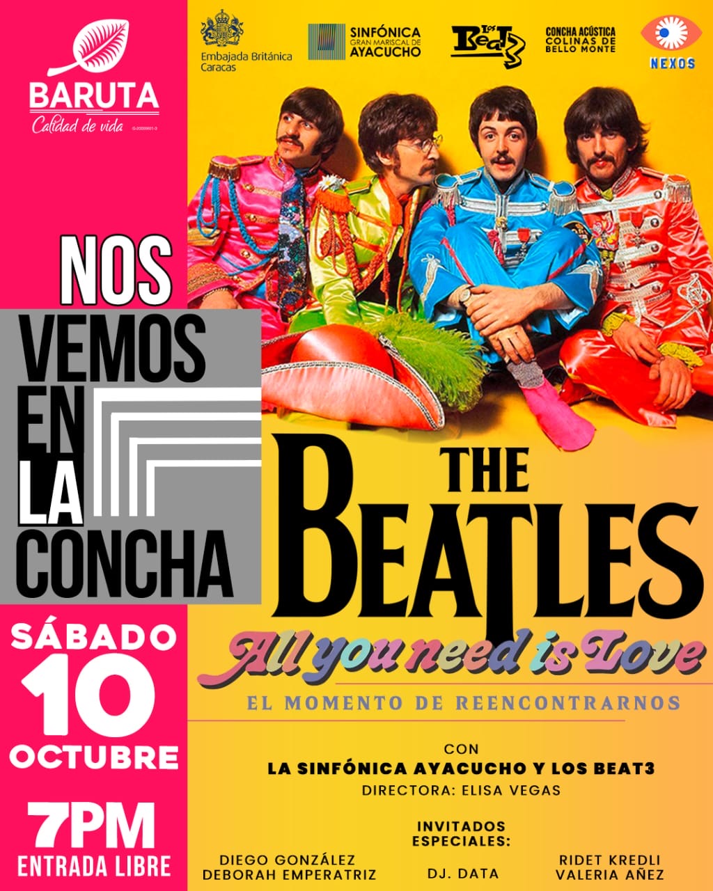 “All you need is love”: concierto que revive lo mejor de The Beatles llega a la Concha Acústica de Bello Monte