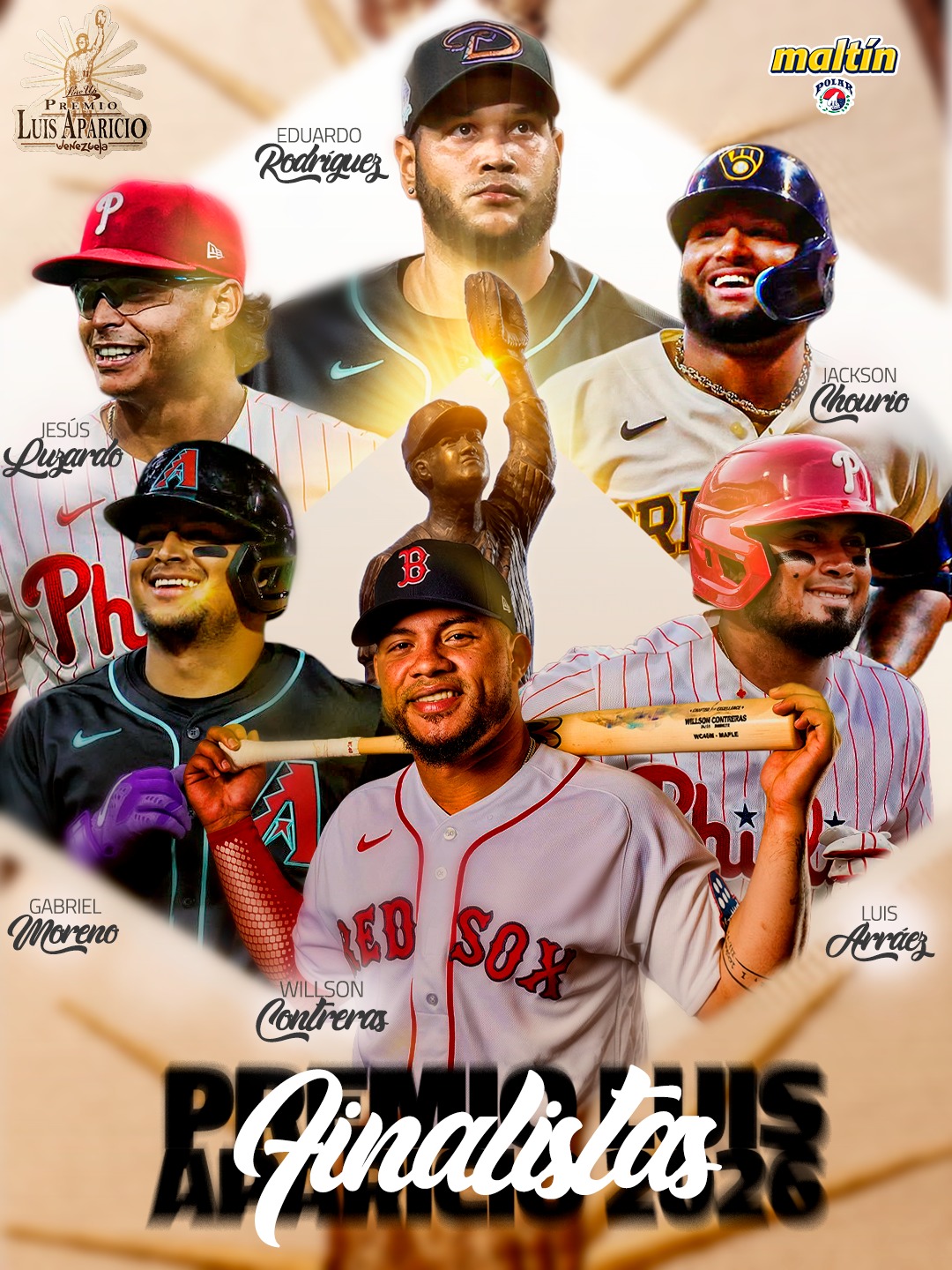 SEIS FINALISTAS SE DISPUTAN   EL PREMIO LUIS APARICIO 2026