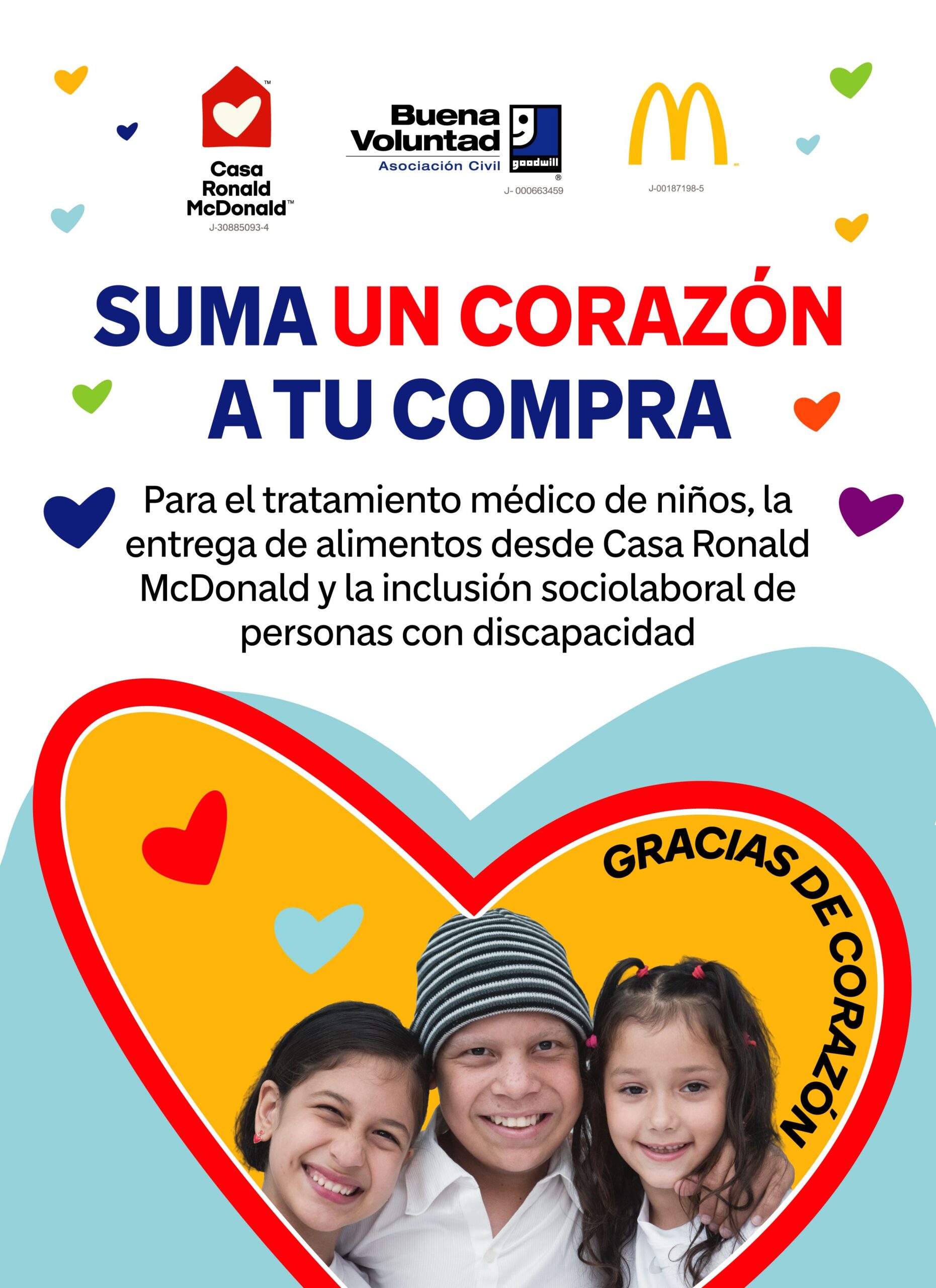 9° edición de “Gracias de Corazón” de McDonald’s recauda por la salud infantil, entrega de alimentos en refugios y la inserción sociolaboral de jóvenes con discapacidad